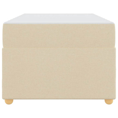 Struttura del letto con materasso Crema 100 x 200 cm Tessuto