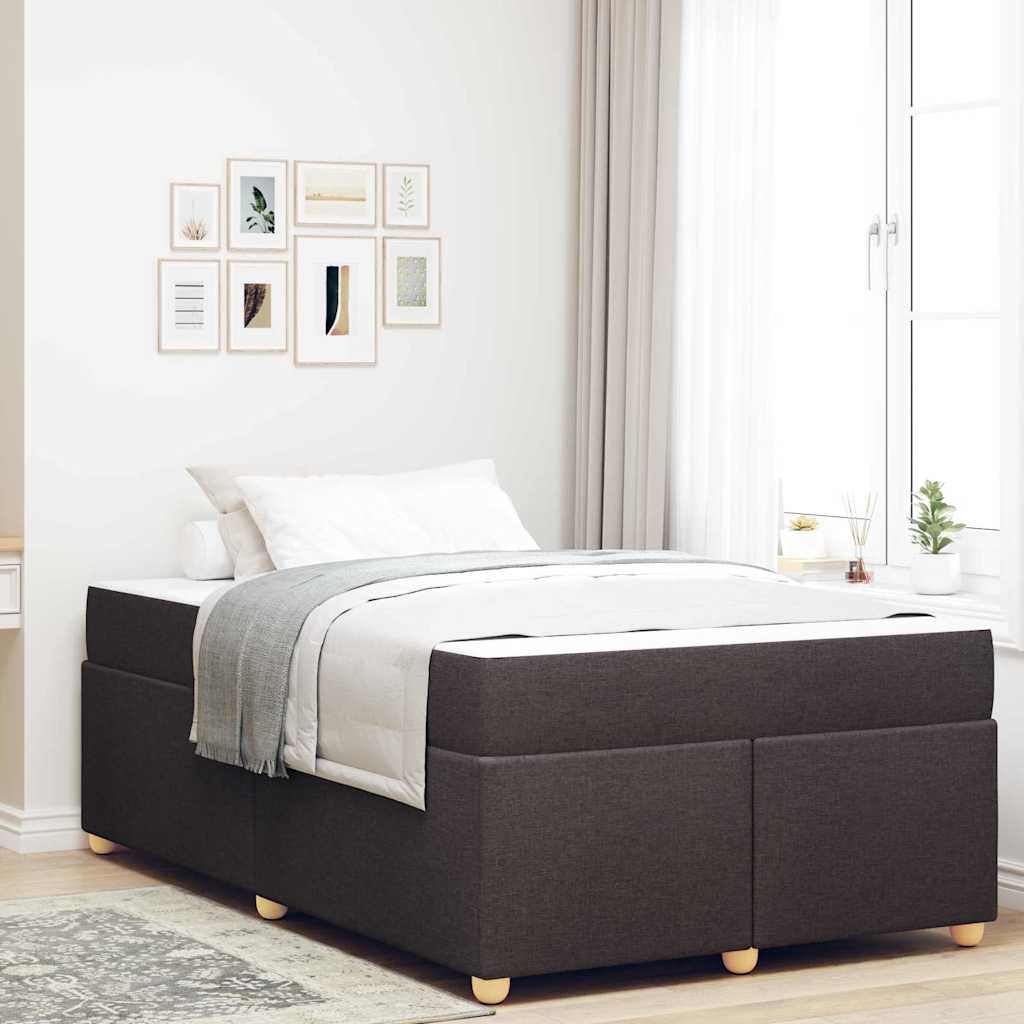 Struttura del letto Marrone Scuro 120 x 190 cm Tessuto