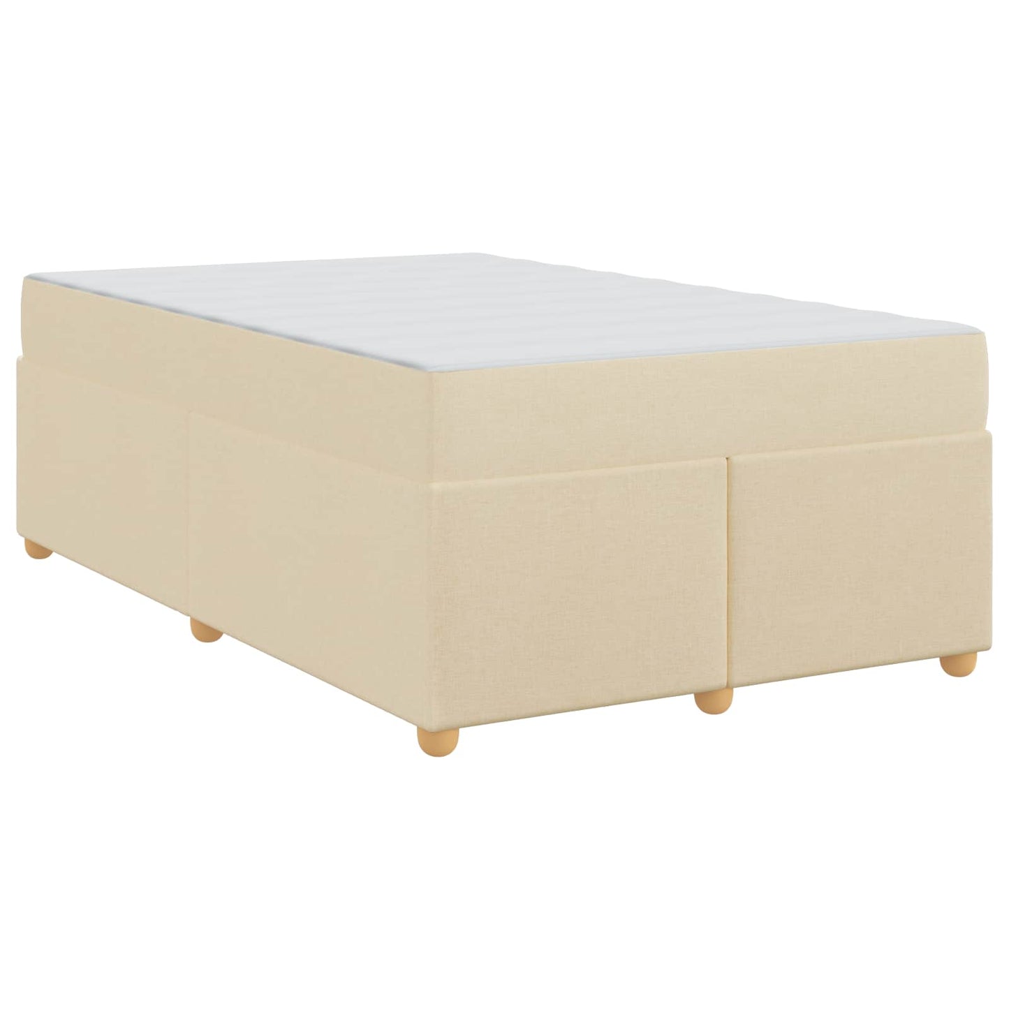 Struttura del letto con materasso Crema 120 x 190 cm Tessuto