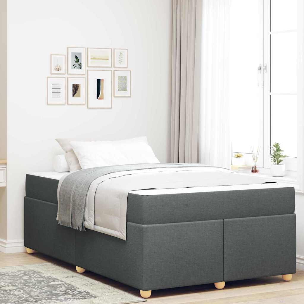 Struttura del letto Grigio scuro 120 x 200 cm Tessuto