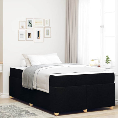Struttura del letto con materasso Nero 120 x 200 cm Tessuto