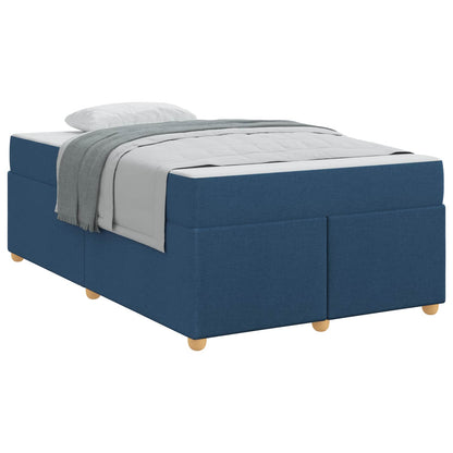 Struttura del letto con materasso Blu 120 x 200 cm Tessuto