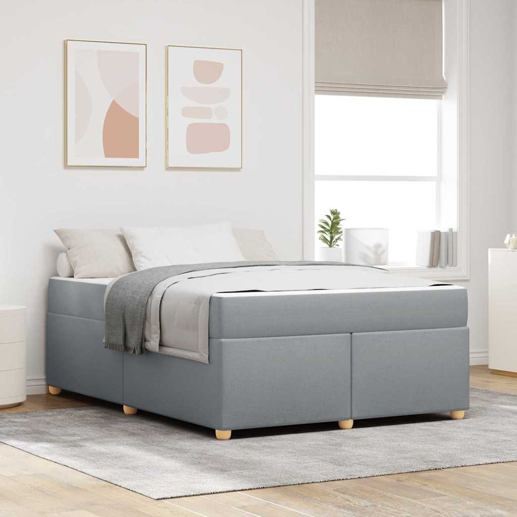 Struttura del letto Grigio chiaro 140 x 200 cm Tessuto