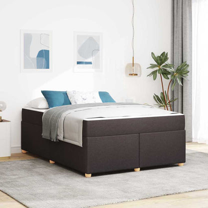 Struttura del letto Marrone Scuro 140 x 200 cm Tessuto