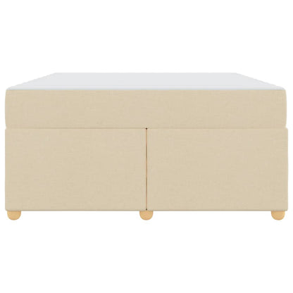 Struttura del letto con materasso Crema 160 x 200 cm Tessuto