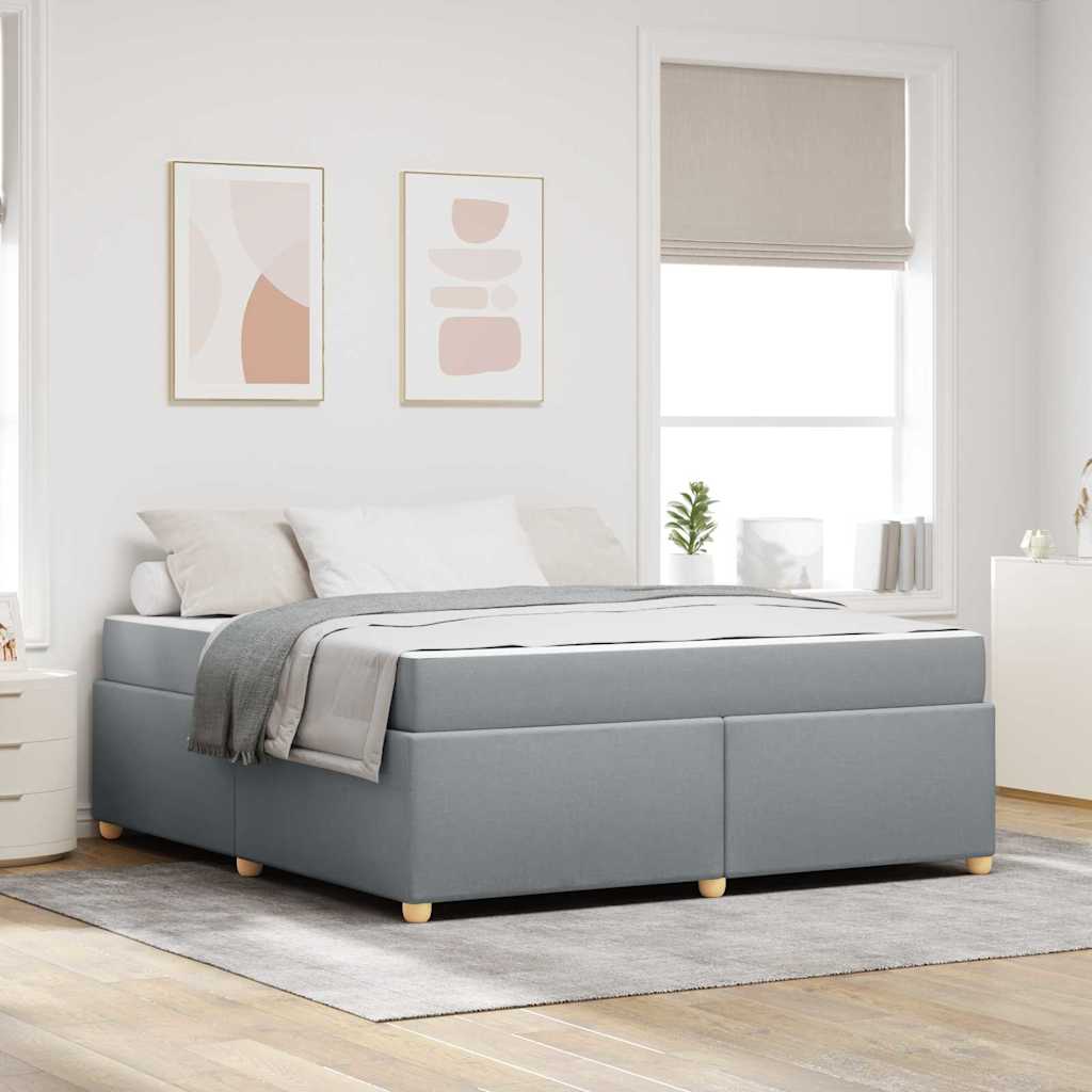 Struttura del letto Grigio chiaro 180 x 200 cm Tessuto