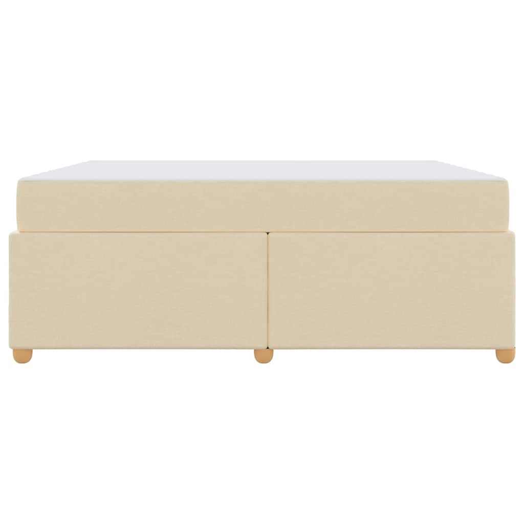 Struttura del letto con materasso Crema 180 x 200 cm Tessuto
