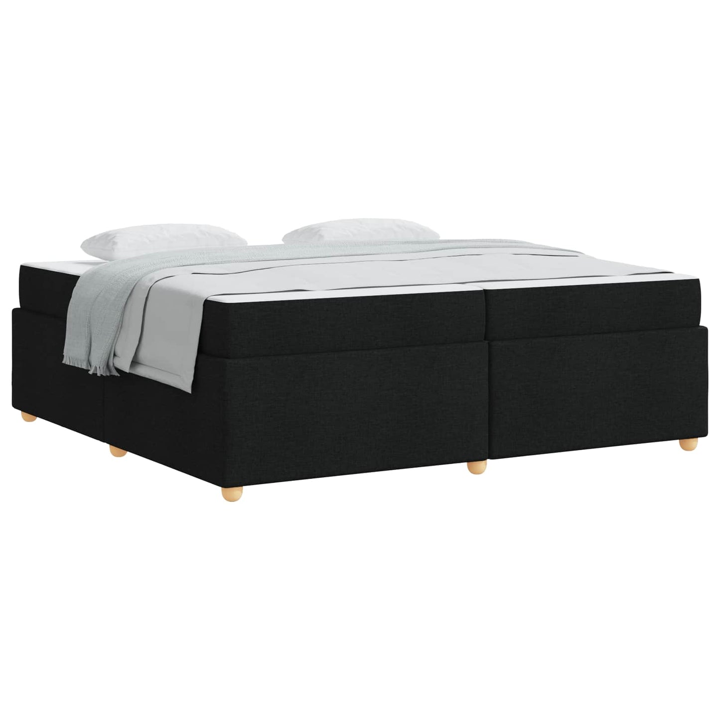 Struttura del letto con materasso Nero 200 x 200 cm Tessuto