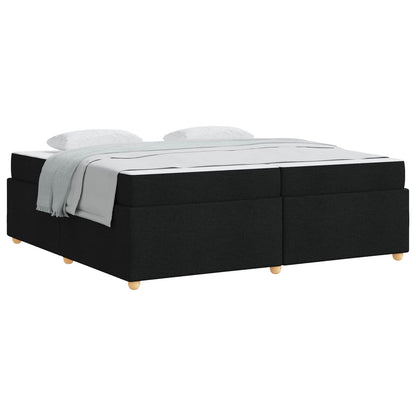 Struttura del letto con materasso Nero 200 x 200 cm Tessuto