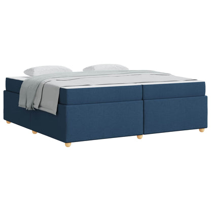 Struttura del letto con materasso Blu 200 x 200 cm Tessuto