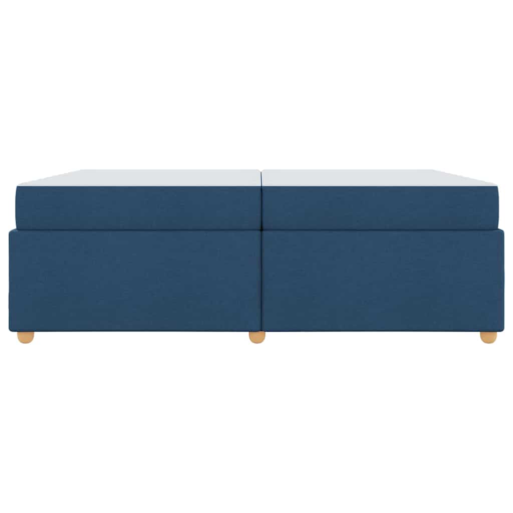 Struttura del letto con materasso Blu 200 x 200 cm Tessuto