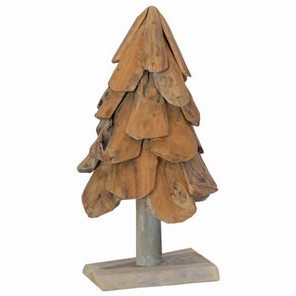 Albero di Natale Marrone 61 cm Legno massello di teak
