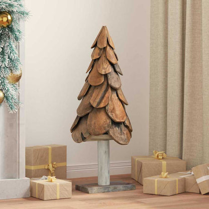 Albero di Natale Marrone 91 cm Legno massello di teak