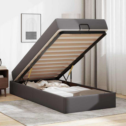 Struttura letto con materasso con materasso 2 pcs Grigio PVC