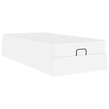 Struttura letto con materasso con materasso 2 pcs Bianco PVC