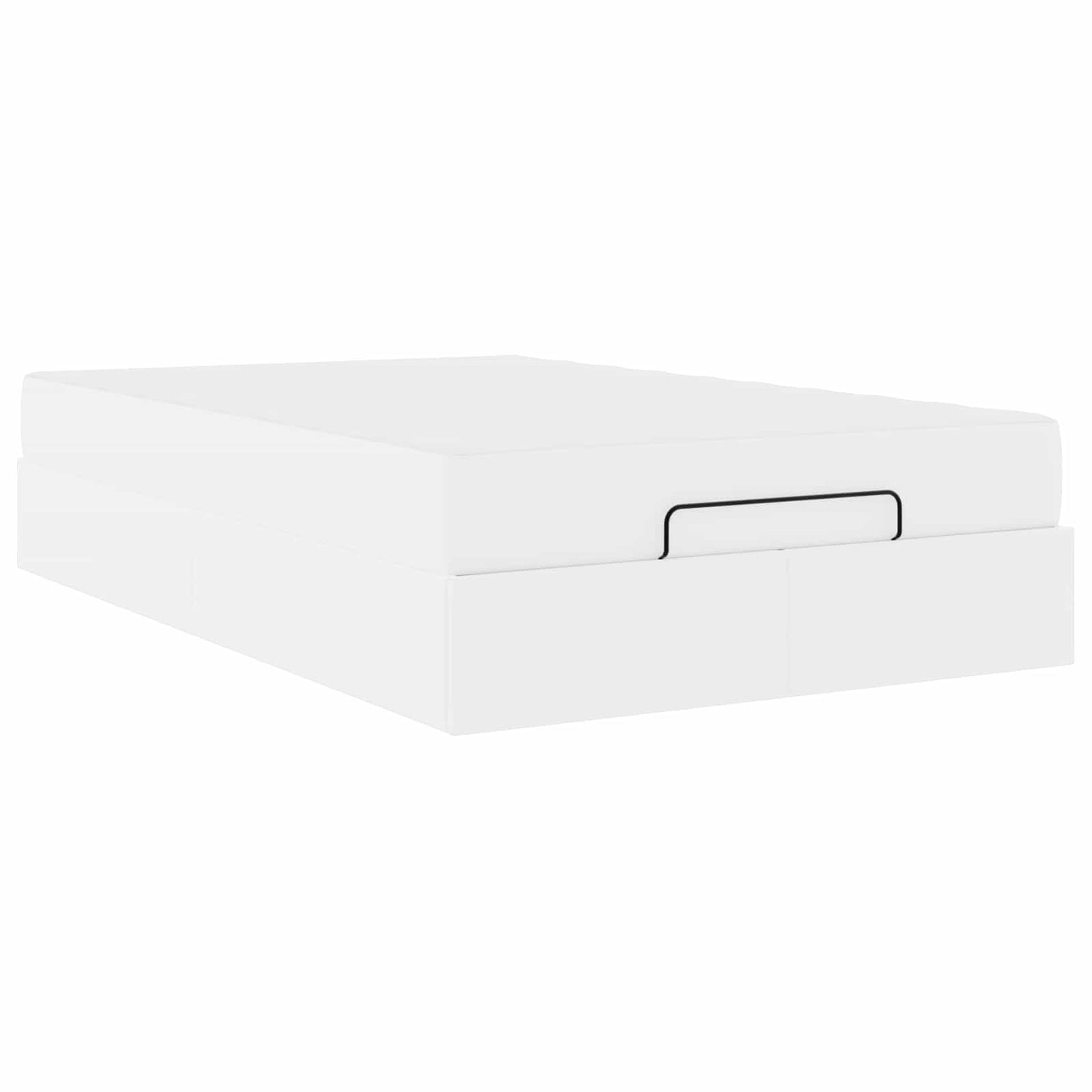 Struttura letto con materasso con materasso 2 pcs Bianco PVC