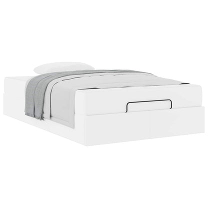 Struttura letto con materasso con materasso 2 pcs Bianco PVC
