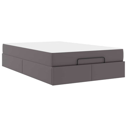 Struttura letto con materasso con materasso 2 pcs Grigio PVC