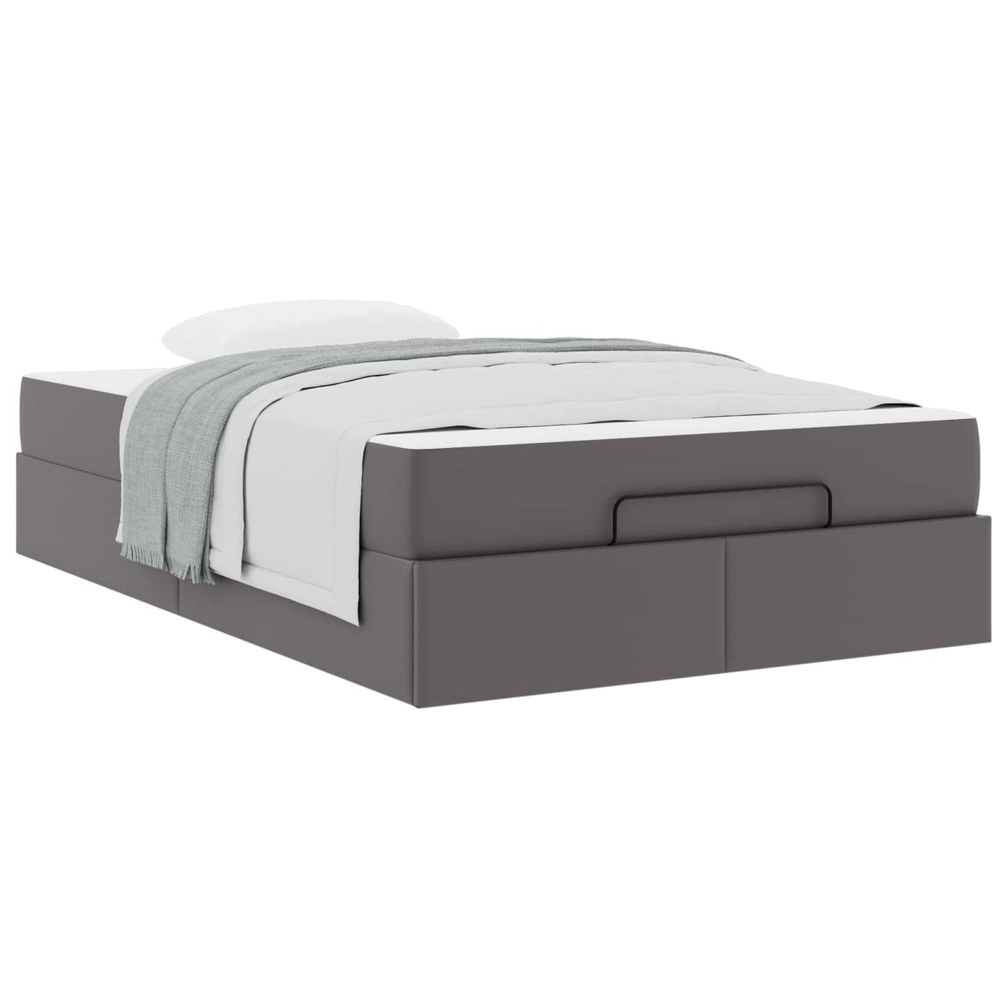 Struttura letto con materasso con materasso 2 pcs Grigio PVC