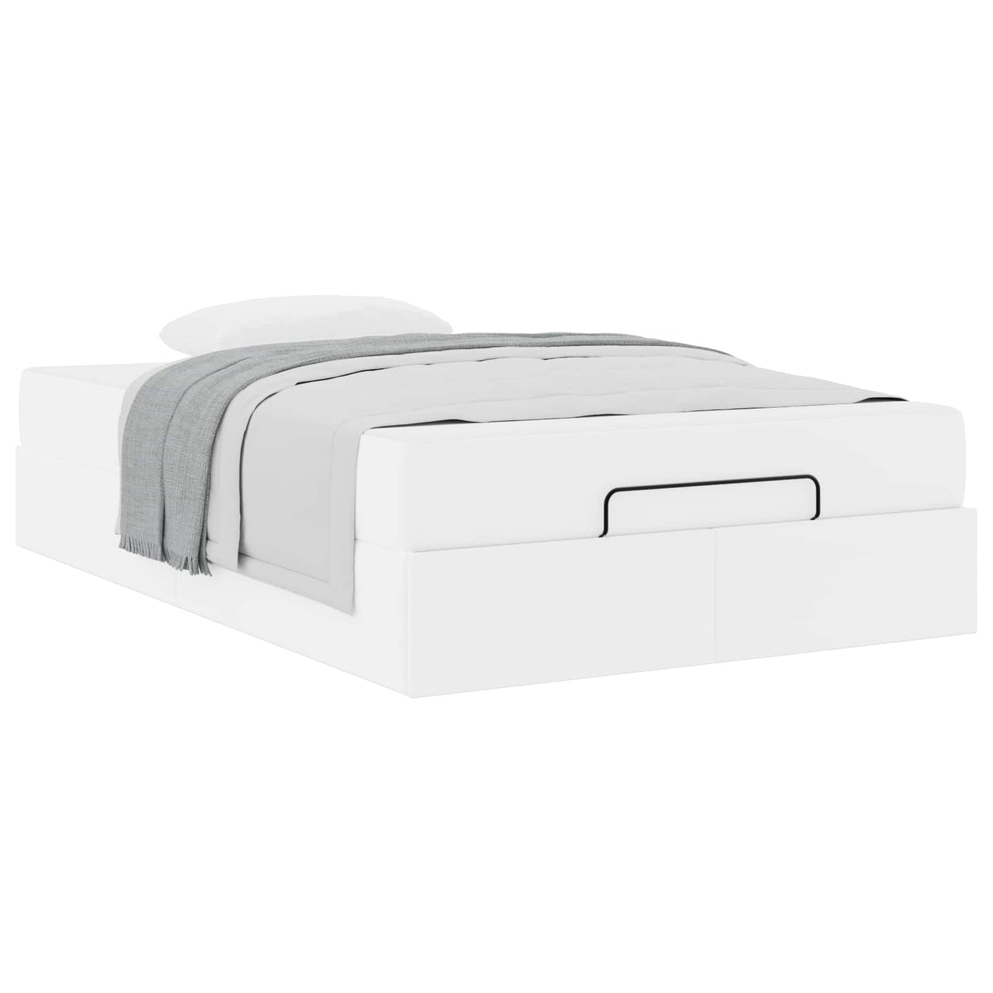 Struttura letto con materasso con materasso 2 pcs Bianco PVC