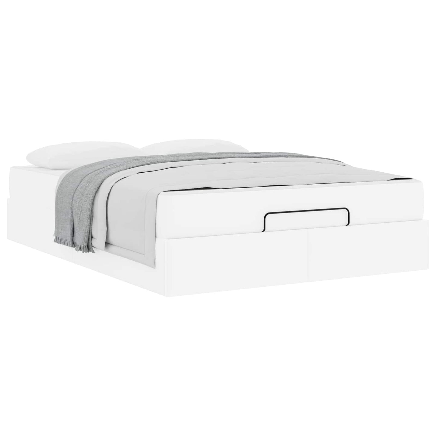 Struttura letto con materasso con materasso 2 pcs Bianco PVC