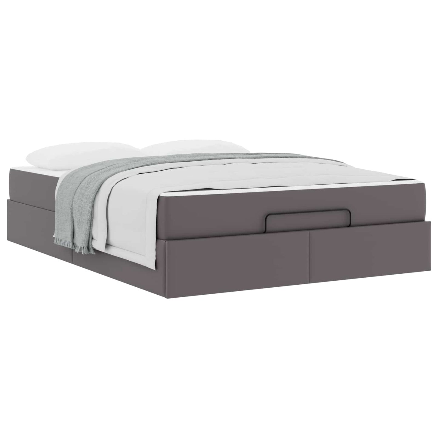Struttura letto con materasso con materasso 2 pcs Grigio PVC