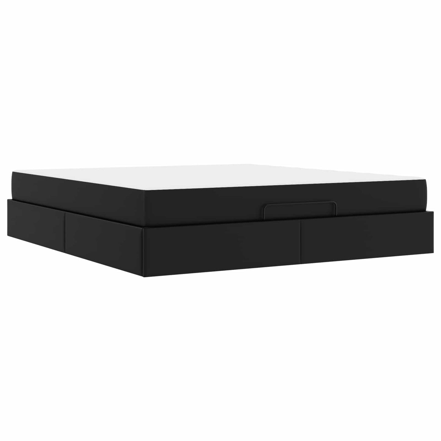 Struttura letto con materasso con materasso 2 pcs Nero PVC