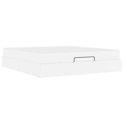 Struttura letto con materasso con materasso 2 pcs Bianco PVC