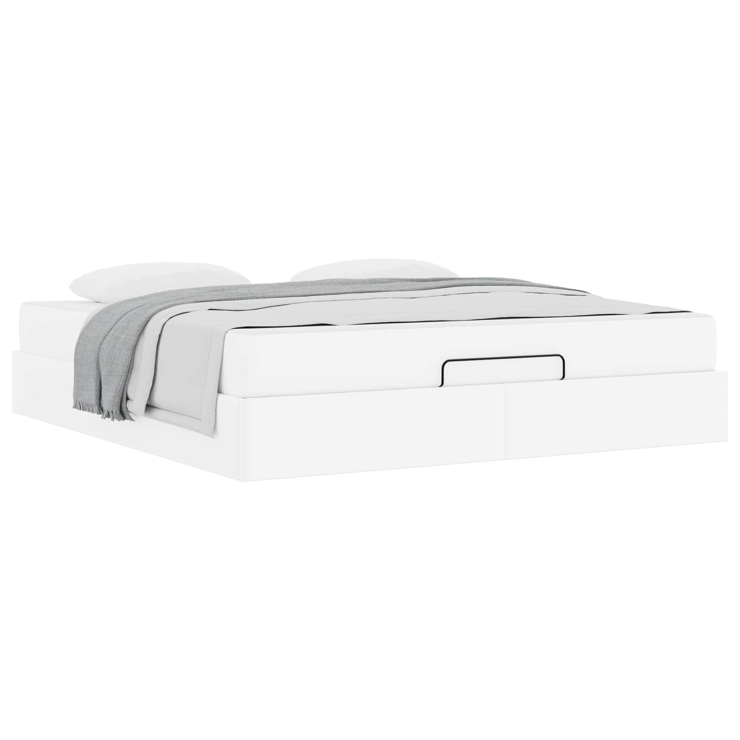 Struttura letto con materasso con materasso 2 pcs Bianco PVC