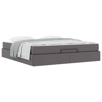 Struttura letto con materasso con materasso 2 pcs Grigio PVC