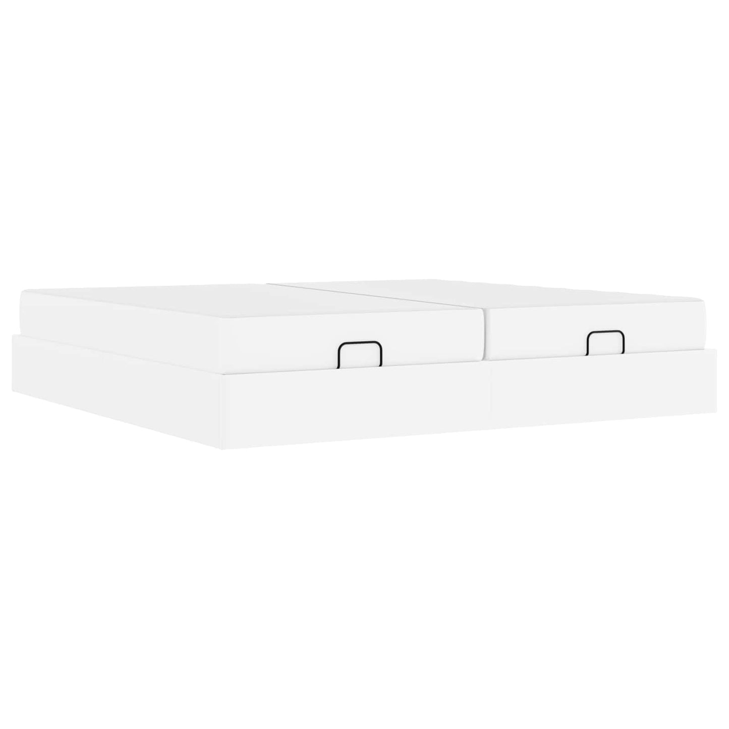 Struttura letto con materasso con materasso 2 pcs Bianco PVC