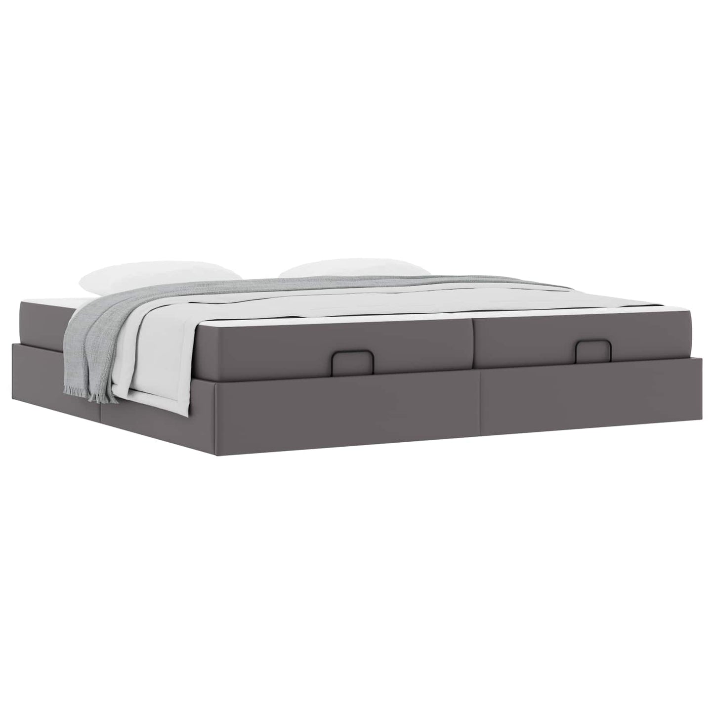 Struttura letto con materasso con materasso 2 pcs Grigio PVC