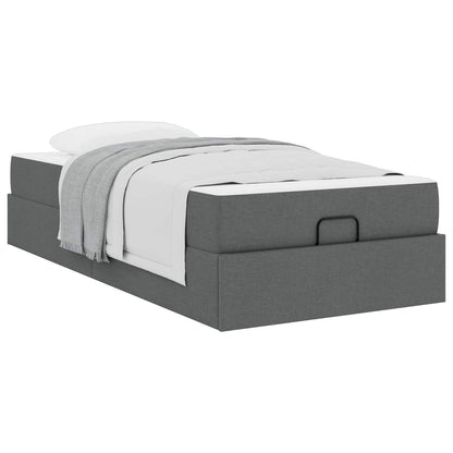 Struttura letto con materasso 2 pcs Grigio Sfumato Tessuto