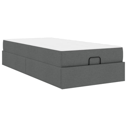 Struttura letto con materasso 2 pcs Grigio Sfumato Tessuto