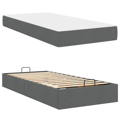 Struttura letto con materasso 2 pcs Grigio Sfumato Tessuto