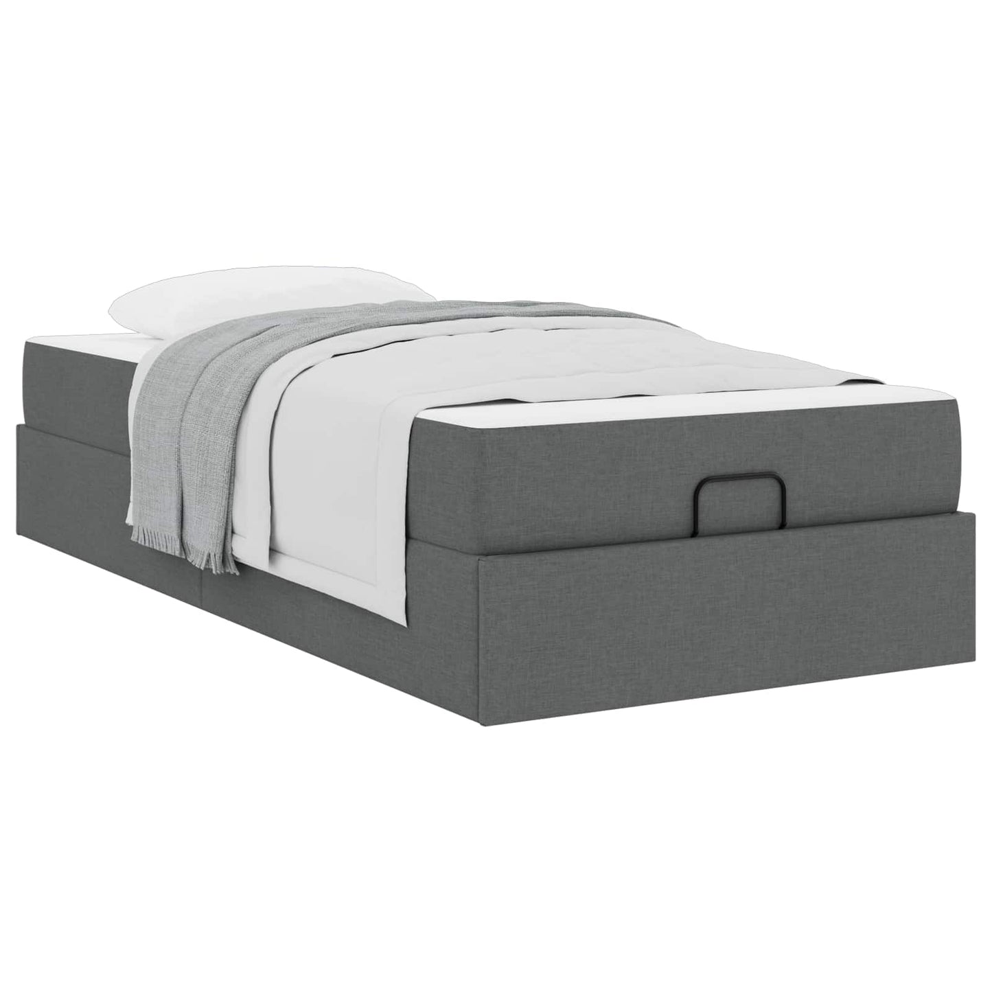 Struttura letto con materasso 2 pcs Grigio Sfumato Tessuto