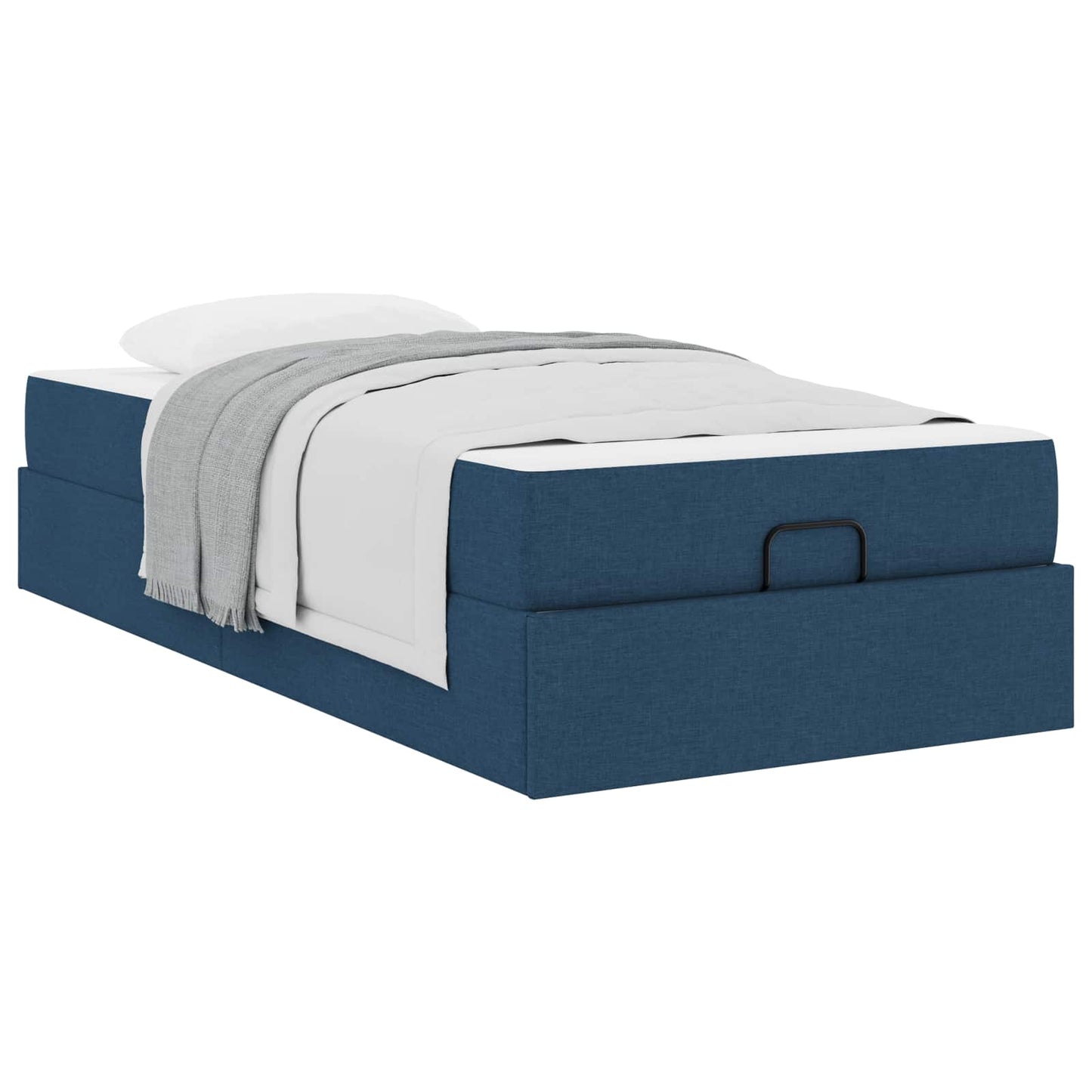 Struttura letto con materasso con materasso 2 pcs Blu Tessuto