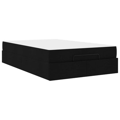 Struttura letto con materasso con materasso 2 pcs Nero Tessuto