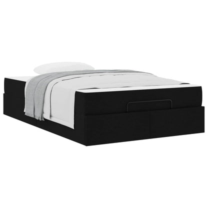 Struttura letto con materasso con materasso 2 pcs Nero Tessuto