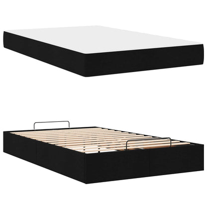 Struttura letto con materasso con materasso 2 pcs Nero Tessuto