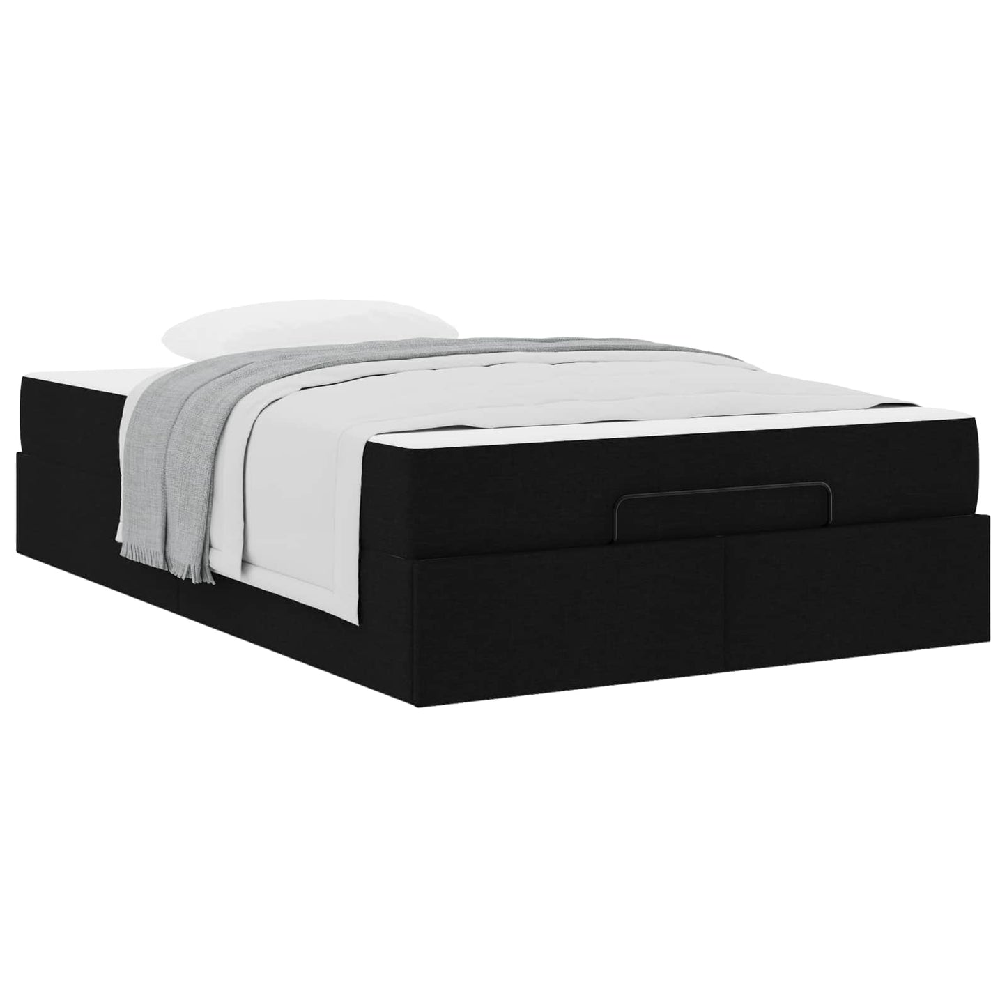 Struttura letto con materasso con materasso 2 pcs Nero Tessuto
