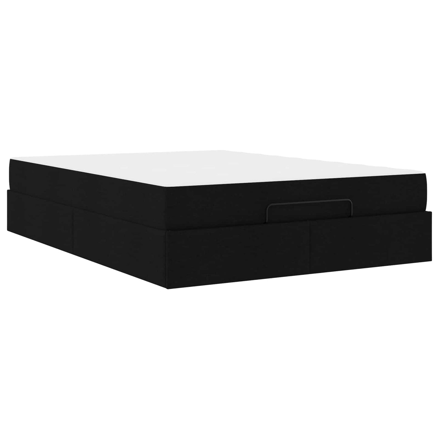 Struttura letto con materasso con materasso 2 pcs Nero Tessuto