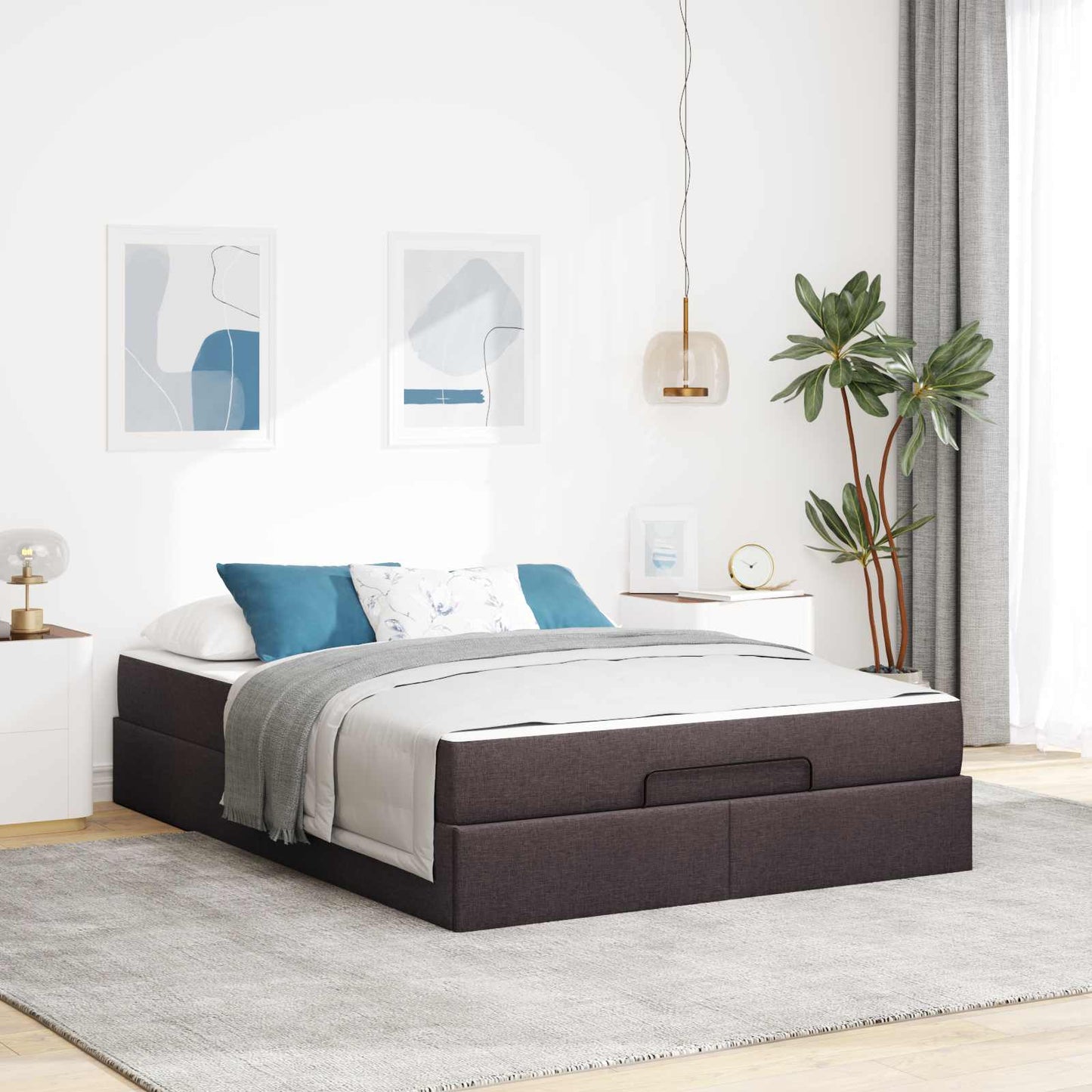 Struttura letto con materasso con materasso 2 pcs Tanno Tessuto