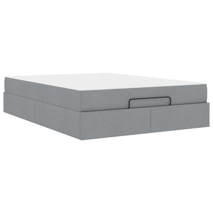 Struttura letto con materasso 2 pcs Grigio chiaro Tessuto