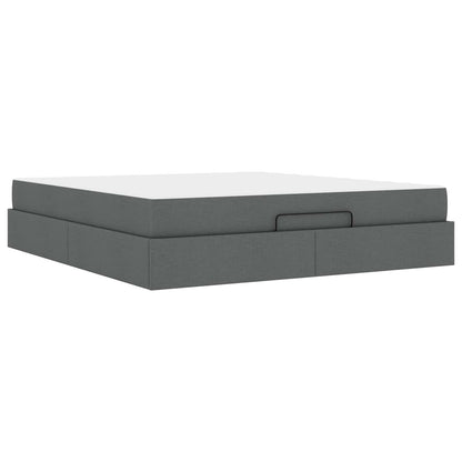 Struttura letto con materasso 2 pcs Grigio Sfumato Tessuto