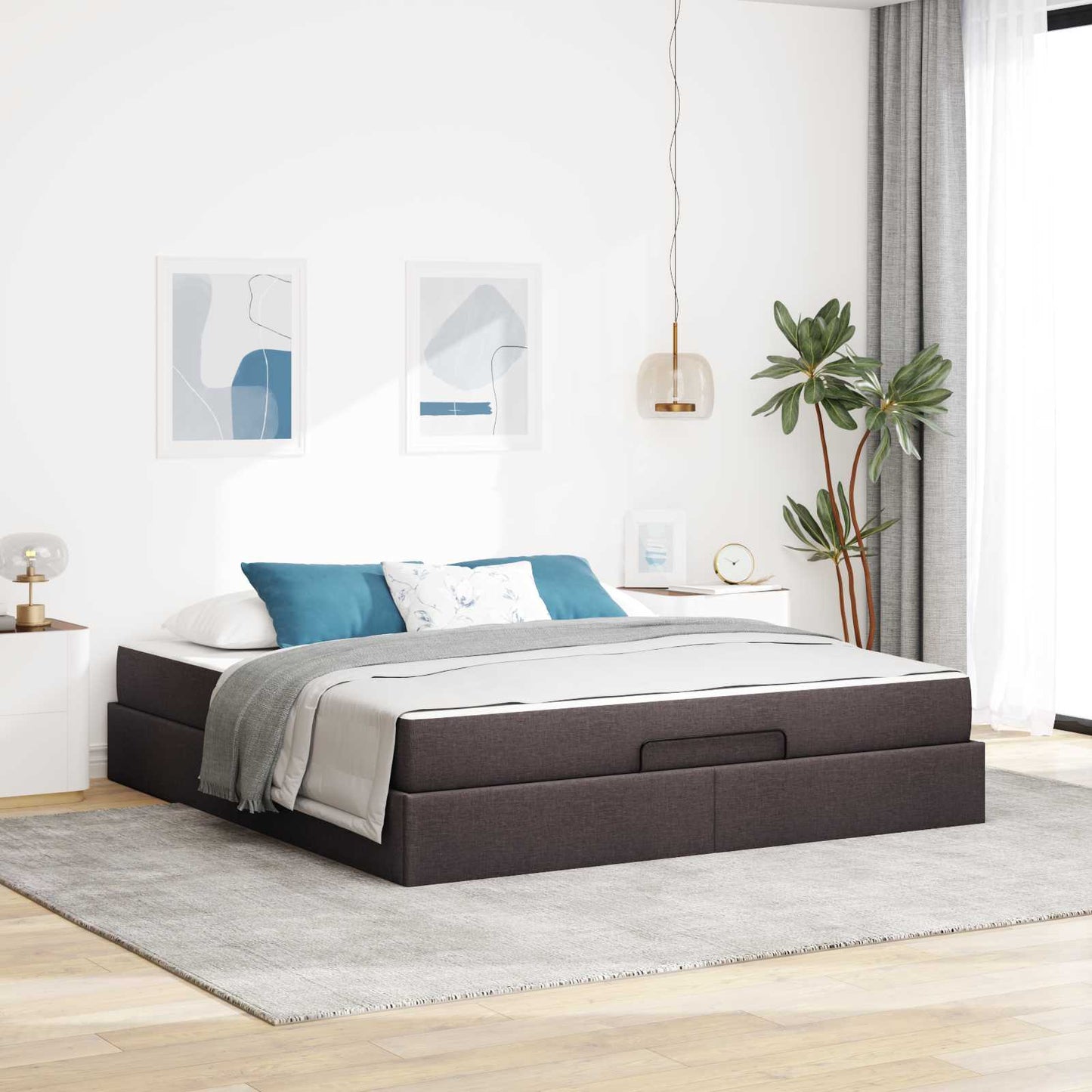 Struttura letto con materasso con materasso 2 pcs Tanno Tessuto