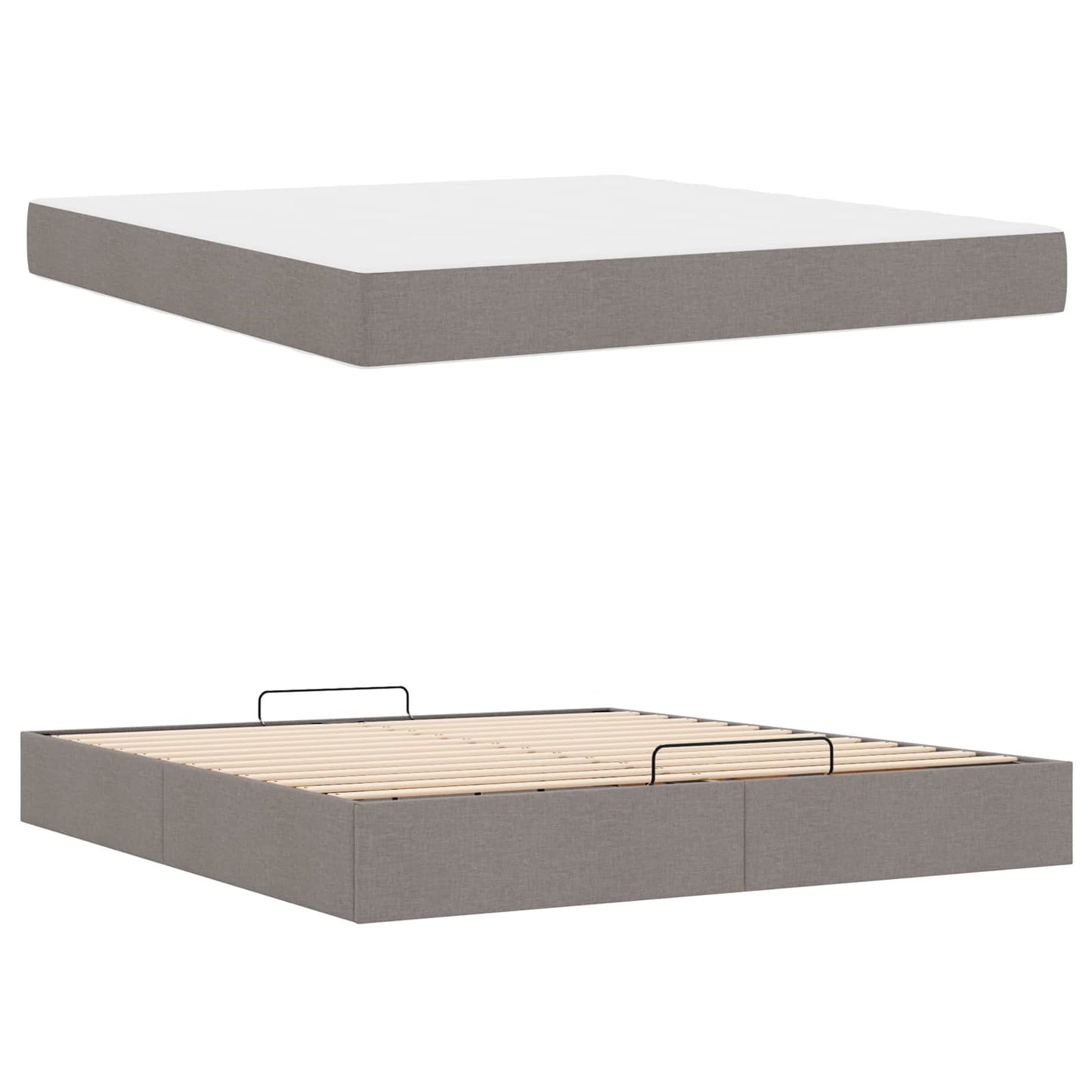 Struttura letto con materasso con materasso 2 pcs Talpa Tessuto