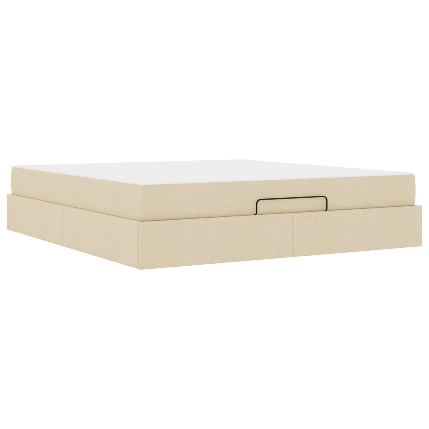 Struttura letto con materasso con materasso 2 pcs Crema Tessuto