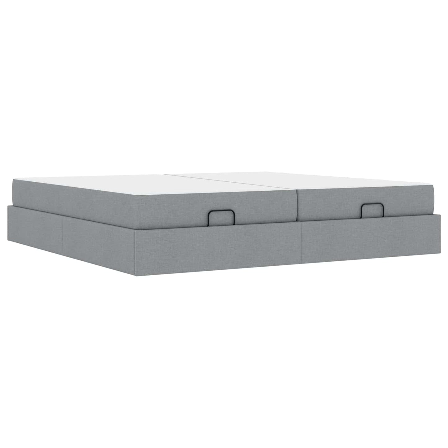 Struttura letto con materasso 2 pcs Grigio chiaro Tessuto