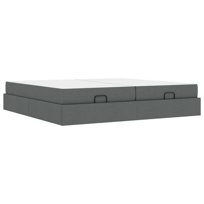 Struttura letto con materasso 2 pcs Grigio Sfumato Tessuto